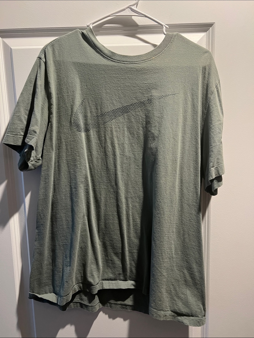 Nike Men’s Sage Green Short-Sleeve Swoosh Tee